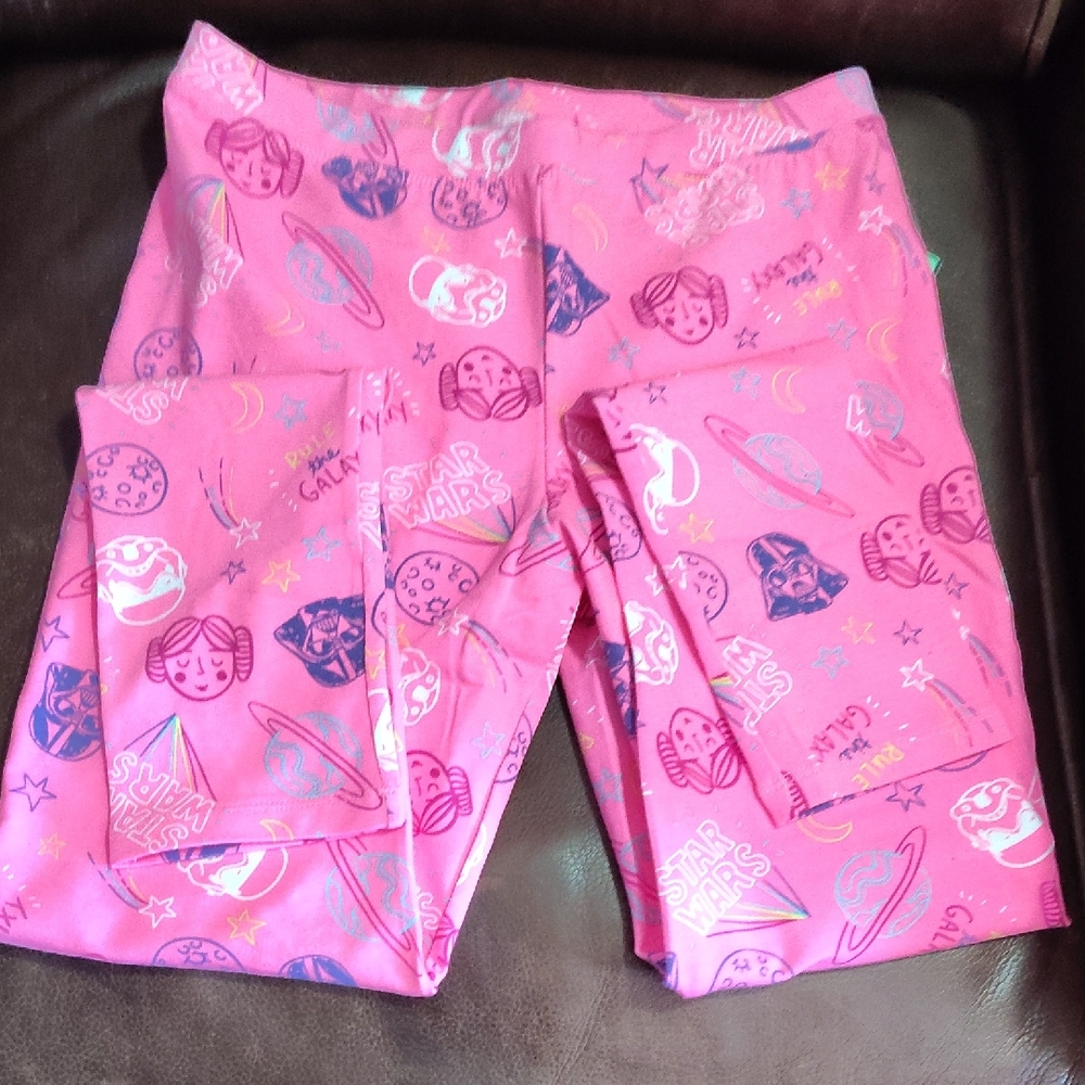 Star Wars Pink Kids Leggings Nwot